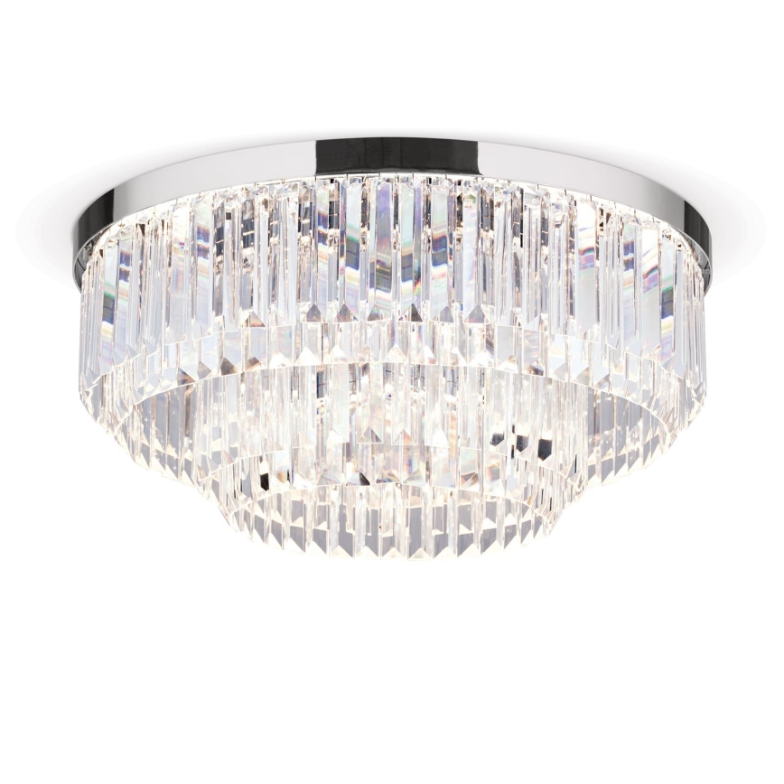 LED Hämardatav kristallist laevalgusti PRISM LED/80W/230V d. 55 cm läikiv kroom