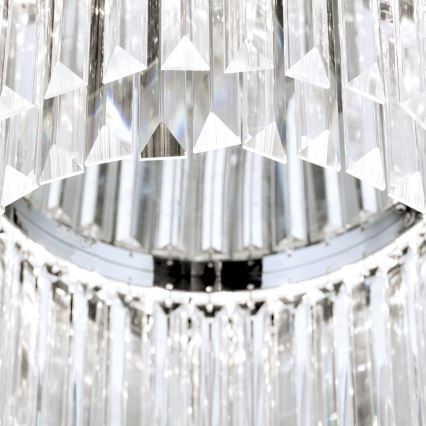LED Hämardatav kristallist laevalgusti PRISM LED/80W/230V d. 55 cm läikiv kroom