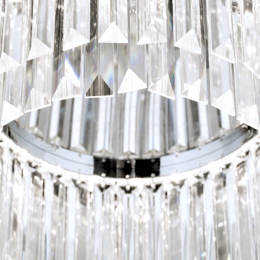 LED Hämardatav kristallist laevalgusti PRISM LED/80W/230V d. 55 cm läikiv kroom