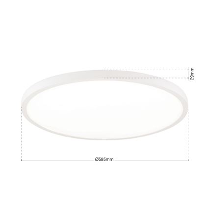 LED-hämardatav laelamp DISC LED/46W/230V 2700/3000/4000K Ø60 cm valge