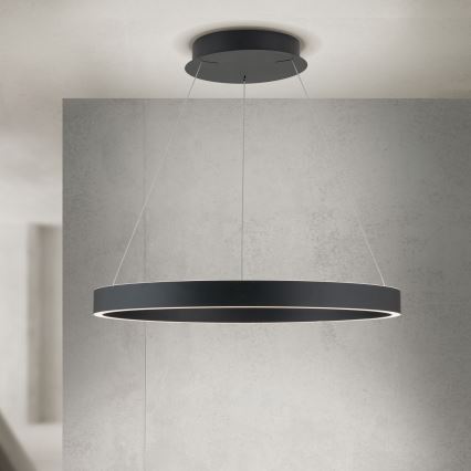 hämardatav LED-rippvalgusti kaablil KOLK LED/60W/230V 2700/3000/4000K läbimõõt 60 cm must