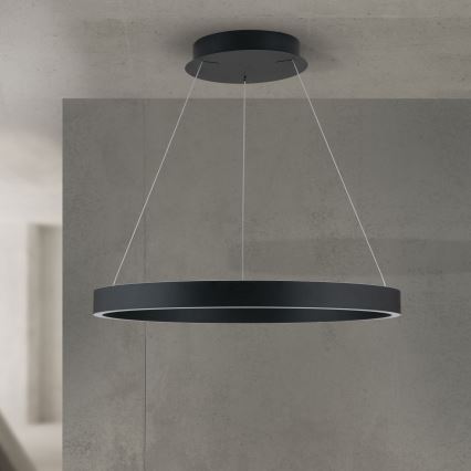 hämardatav LED-rippvalgusti kaablil KOLK LED/60W/230V 2700/3000/4000K läbimõõt 60 cm must