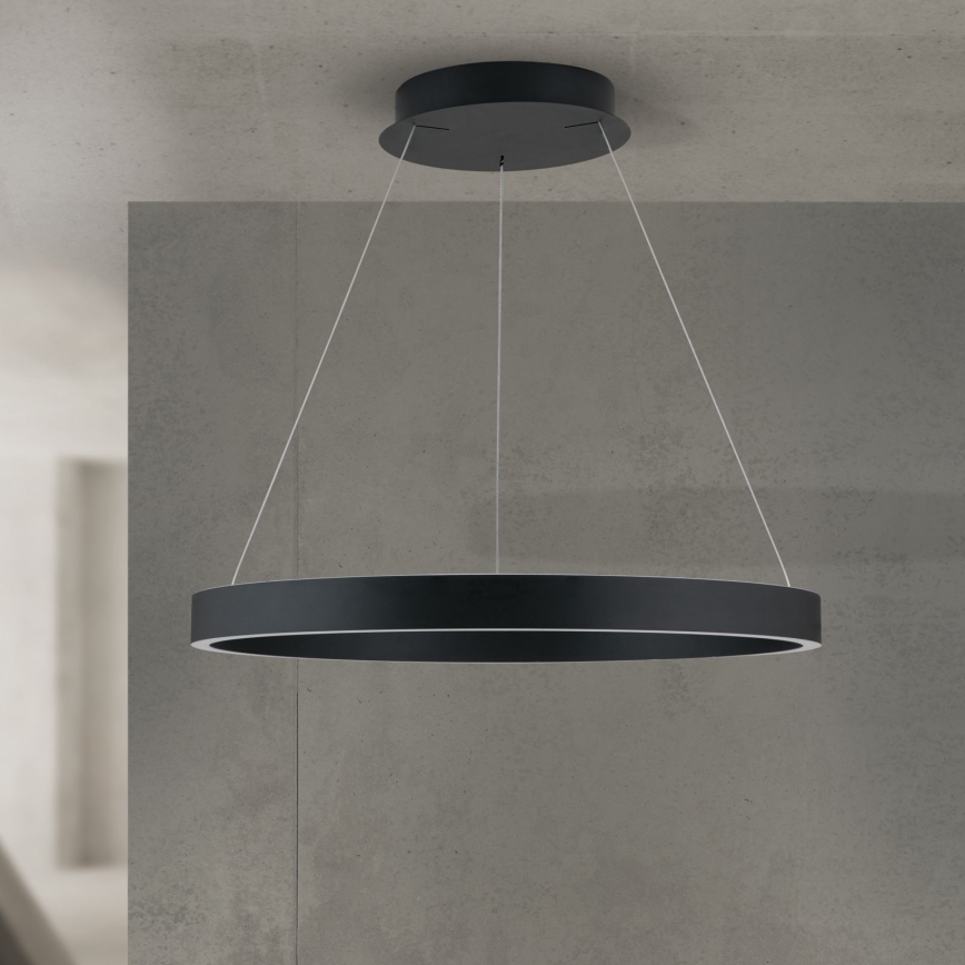 hämardatav LED-rippvalgusti kaablil KOLK LED/60W/230V 2700/3000/4000K läbimõõt 60 cm must