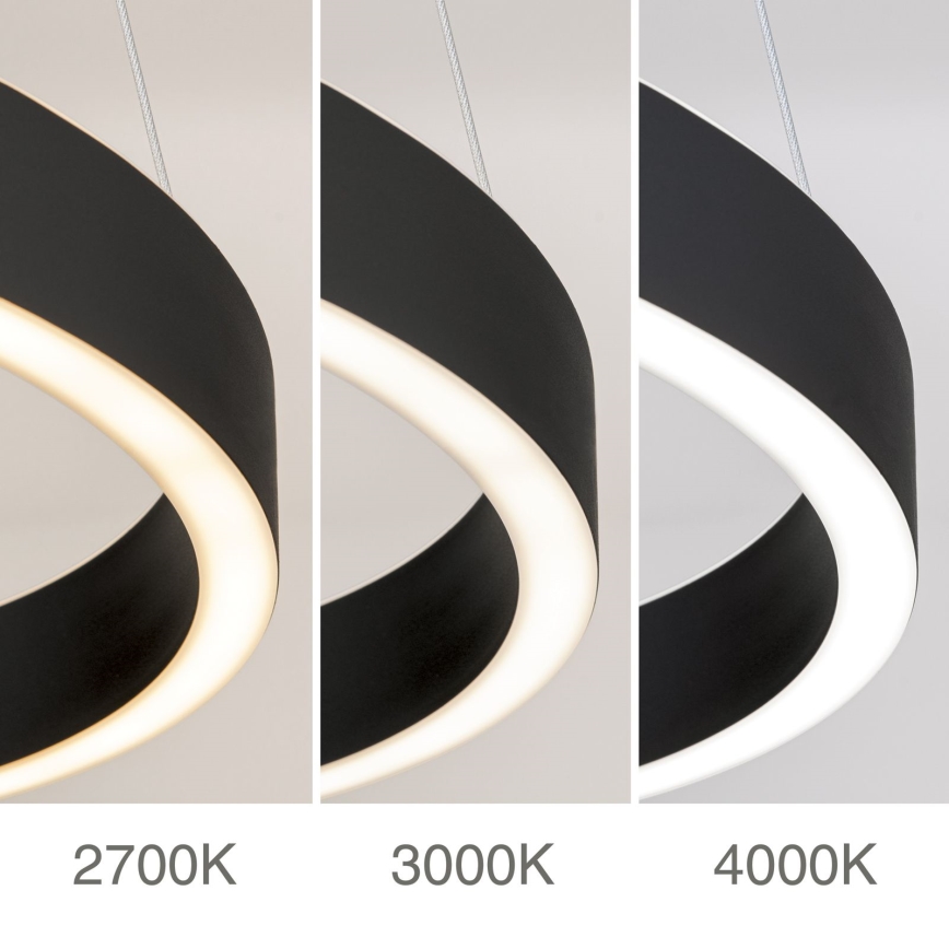 hämardatav LED-rippvalgusti kaablil KOLK LED/60W/230V 2700/3000/4000K läbimõõt 60 cm must