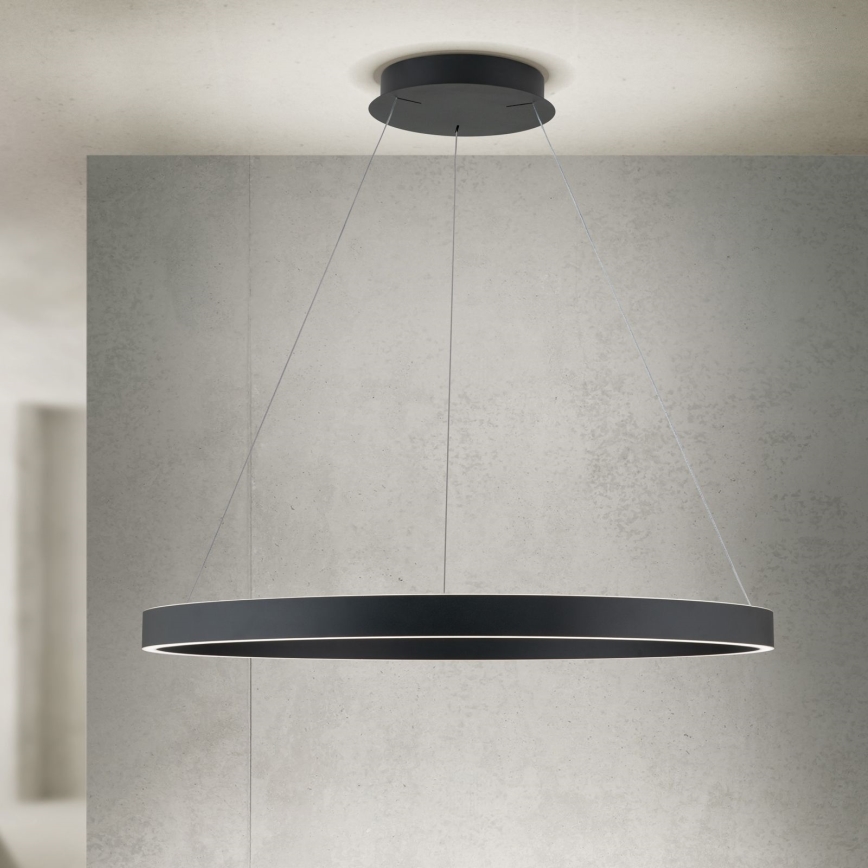Hämardatav LED-rippvalgusti kaabliga KOLK LED/80W/230V 2700/3000/4000K läbimõõt 80 cm must