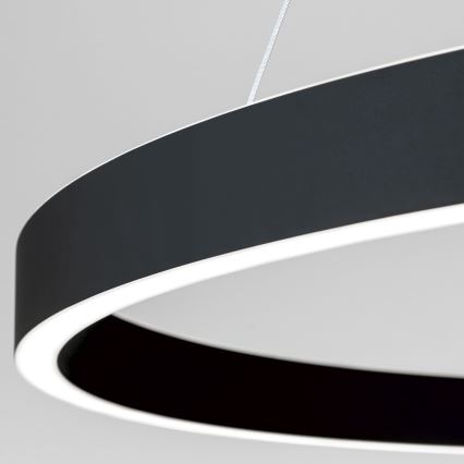 Hämardatav LED-rippvalgusti kaabliga KOLK LED/80W/230V 2700/3000/4000K läbimõõt 80 cm must