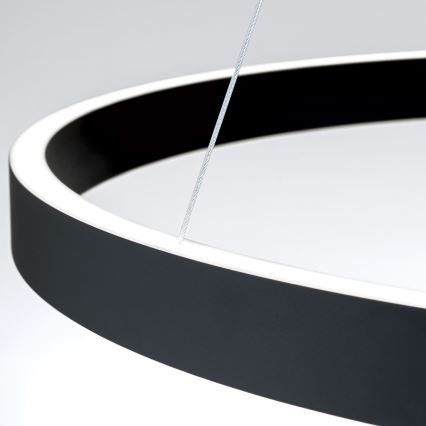 Hämardatav LED-rippvalgusti kaabliga KOLK LED/80W/230V 2700/3000/4000K läbimõõt 80 cm must