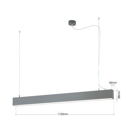 LED lae-/rippvalgusti 2-ühes PALKKI LED/38W/230V 3000/4000/5000K hall