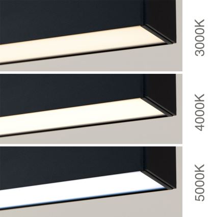 LED lae- ja riputusvalgusti 2-ühes PALKKI LED/38W/230V 3000/4000/5000K must