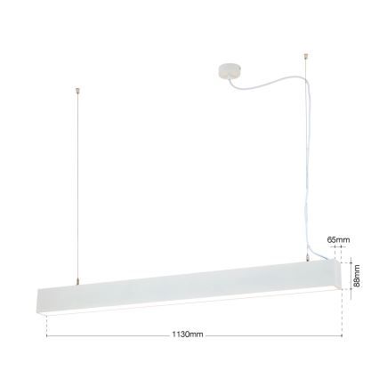 LED laevalgusti/rippvalgusti 2-ühes PALKKI LED/38W/230V 3000/4000/5000K valge