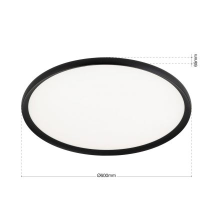 LED laelamp KANT LED/50W/230V 2700/3000/4000K läbimõõt 60 cm must