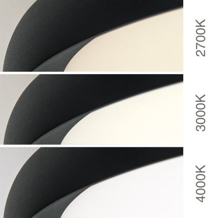 LED-laelamp KANT LED/30W/230V 2700/3000/4000K, läbimõõt 40 cm, must