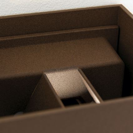 välisseinavalgusti liikumis- ja hämaruseanduriga CUBE-S LED/13W/230V IP54 pruun