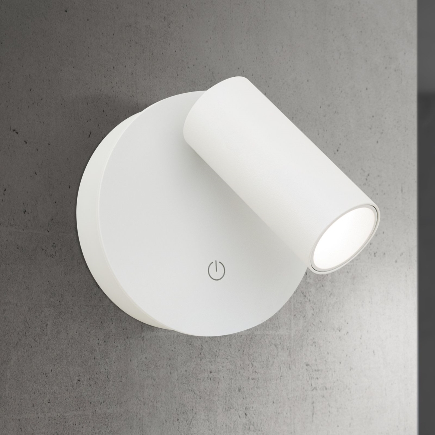 LED hämardatav laetav puutetundlik seinapunktvalgusti LUXY LED/1W/5V 2200 mAh 2700/3000/4000K valge