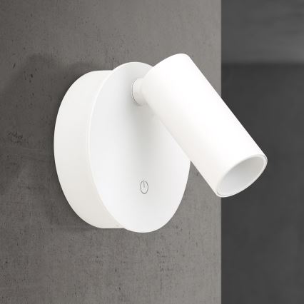 LED hämardatav laetav puutetundlik seinapunktvalgusti LUXY LED/1W/5V 2200 mAh 2700/3000/4000K valge