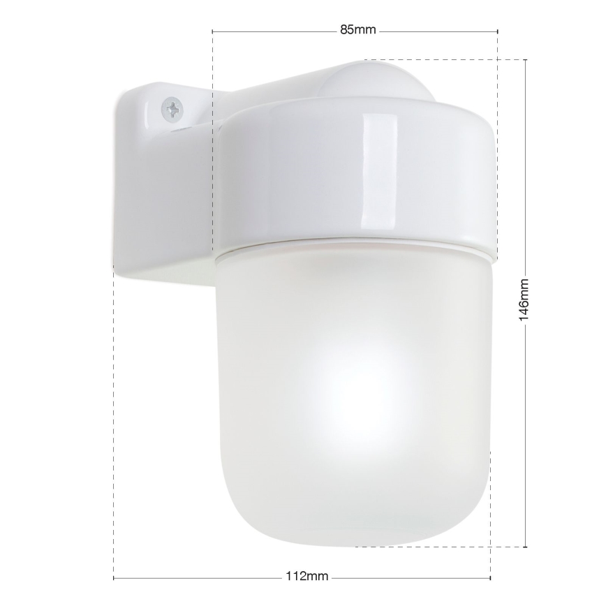 Seinavalgusti OSTIA 1xE27/40W/230V valge