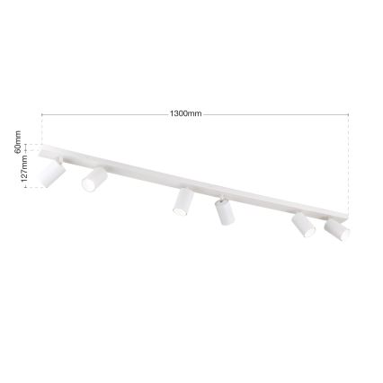 Suunatav laevalgusti SEAN 6xGU10/13W/230V valge