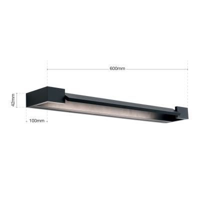 LED Peeglivalgustus vannituppa MARILYN LED/18W/230V 60 cm IP44 must
