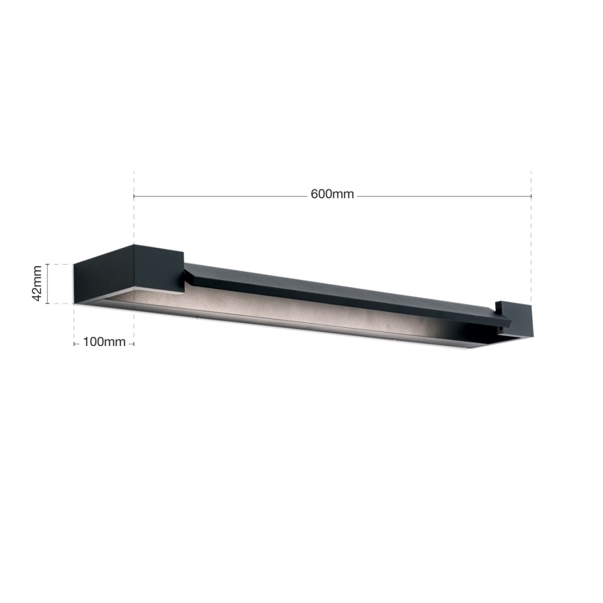 LED Peeglivalgustus vannituppa MARILYN LED/18W/230V 60 cm IP44 must