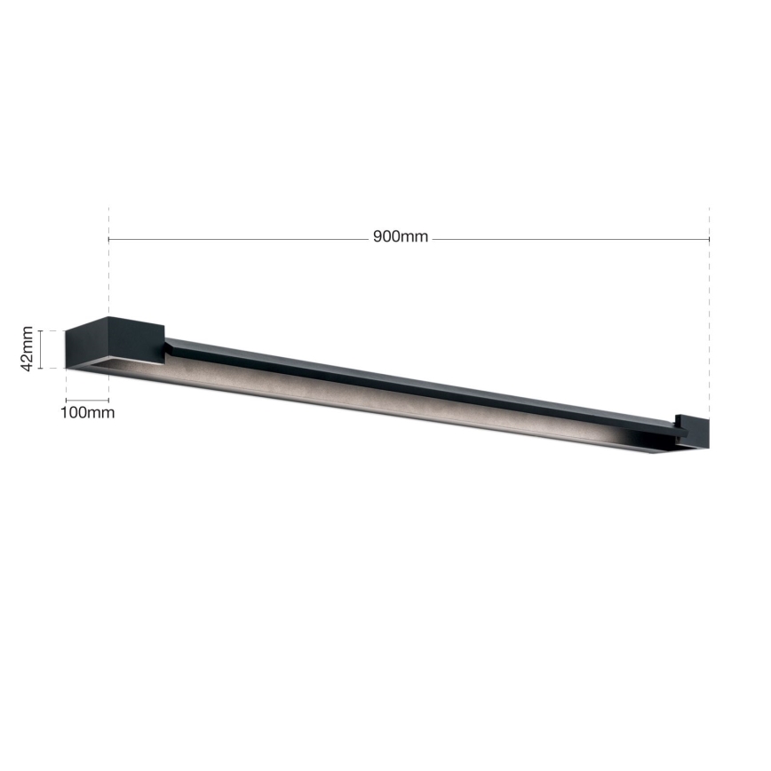 LED Peeglivalgustus vannituppa MARILYN LED/24W/230V 90 cm IP44 must