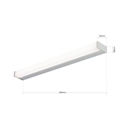 LED Peeglivalgustus MARILYN LED/17W/230V 69,5 cm läikiv kroom