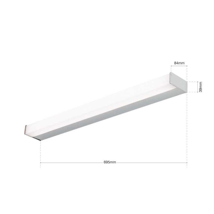 LED Peeglivalgustus MARILYN LED/17W/230V 69,5 cm läikiv kroom