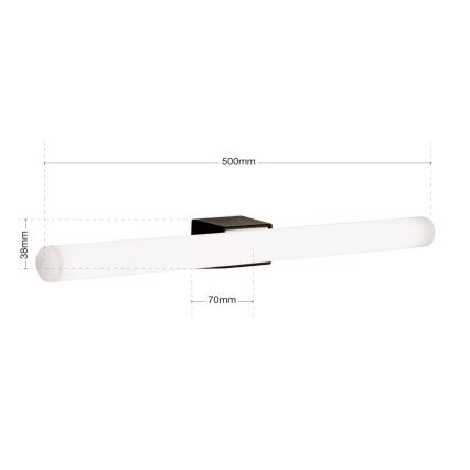 LED Seinavalgusti VISAGIST 1xS14d/8W/230V must