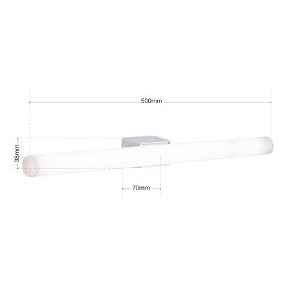 LED Seinavalgusti VISAGIST 1xS14d/8W/230V valge