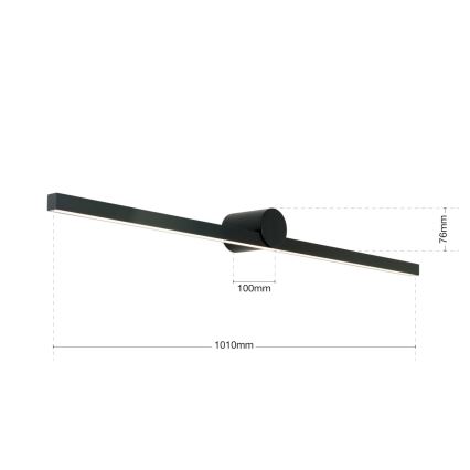LED Peeglivalgustus vannituppa BEAUTY LED/24W/230V 101 cm IP54 must