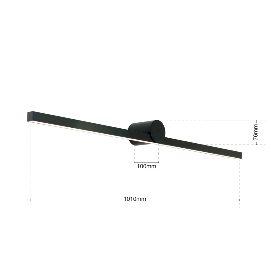 LED Peeglivalgustus vannituppa BEAUTY LED/24W/230V 101 cm IP54 must