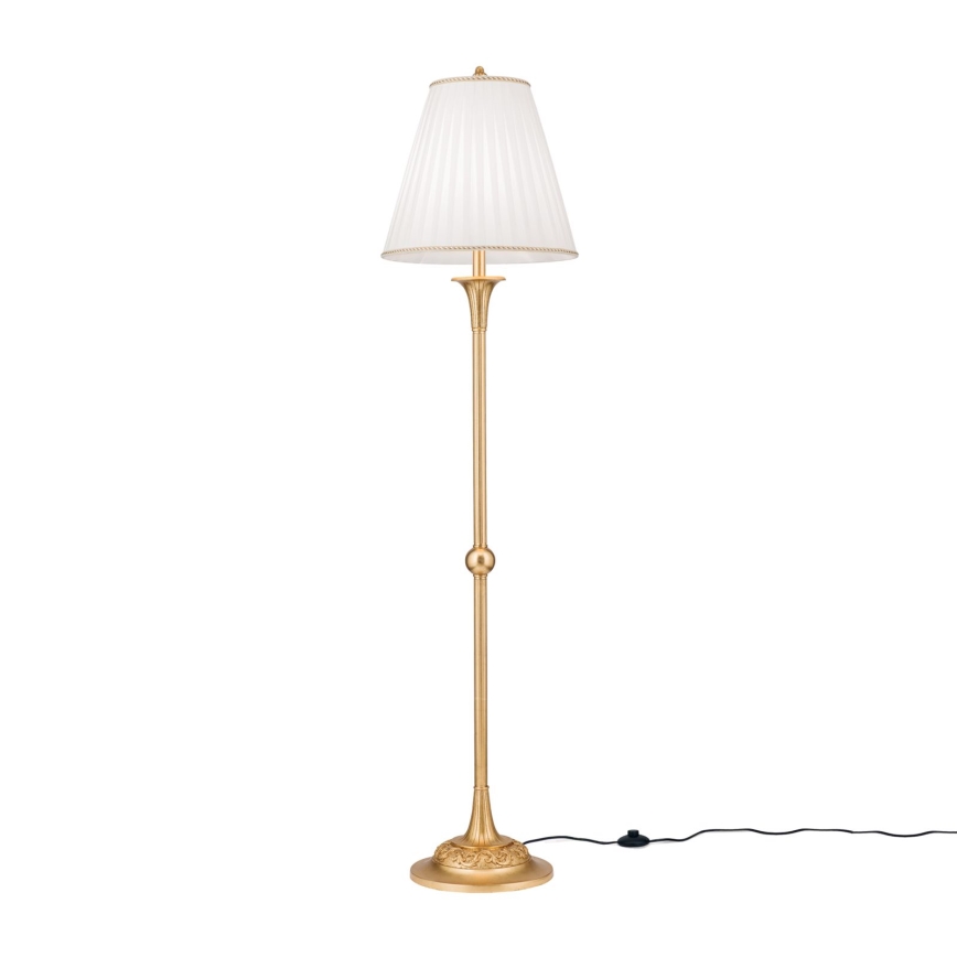 Põrandalamp FONSA 1xE27/60W/230V valge/kuldne