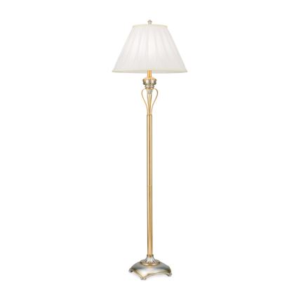 Põrandalamp TIZIA 1xE27/60W/230V valge/kuldne/paatina