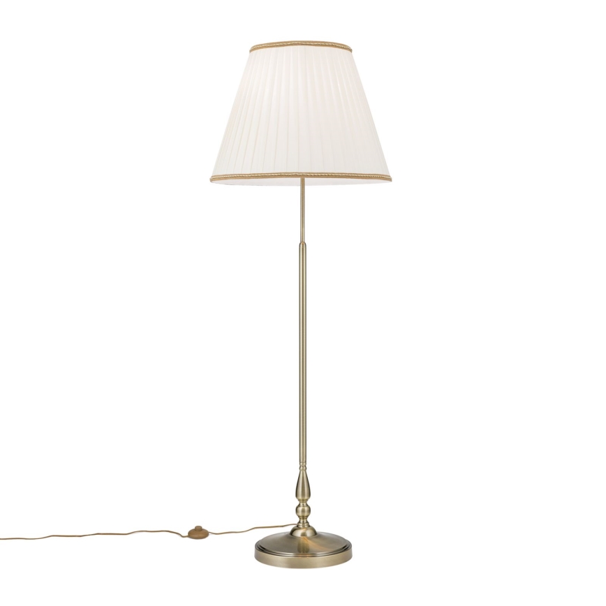 Põrandalamp TONIA 2xE27/60W/230V 154 cm valge/pronks