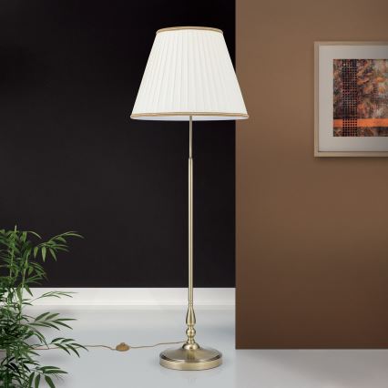 Põrandalamp TONIA 2xE27/60W/230V 154 cm valge/pronks