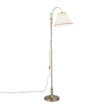 Põrandalamp TONIA 1xE27/60W/230V 183 cm valge/pronks