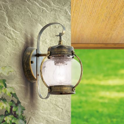 Seinale kinnitatav välisvalgusti TAVERNA 1xE27/60W/230V IP23, pronks/patina
