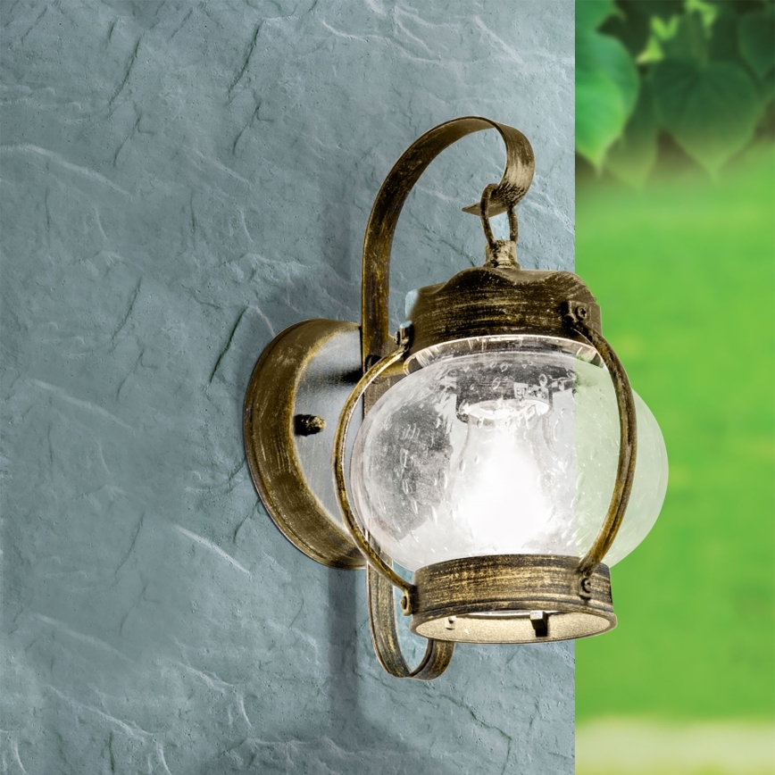 Seinale kinnitatav välisvalgusti TAVERNA 1xE27/60W/230V IP23, pronks/patina