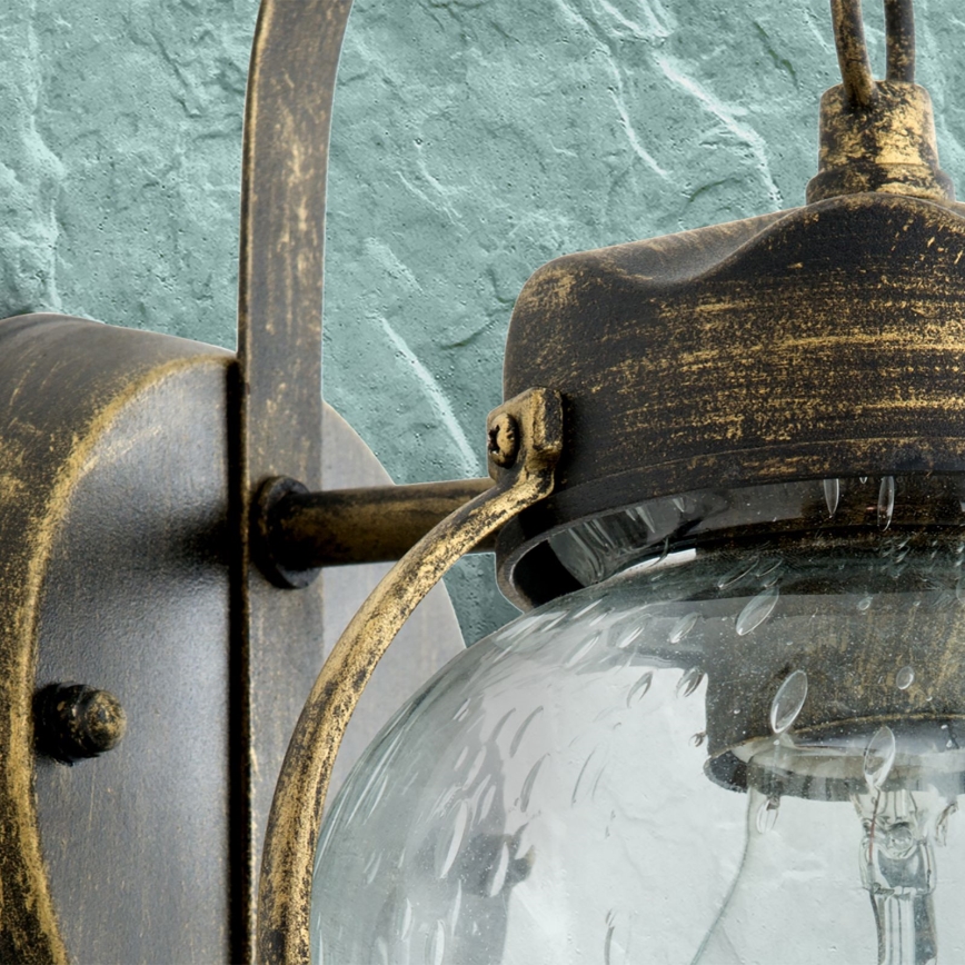 Seinale kinnitatav välisvalgusti TAVERNA 1xE27/60W/230V IP23, pronks/patina