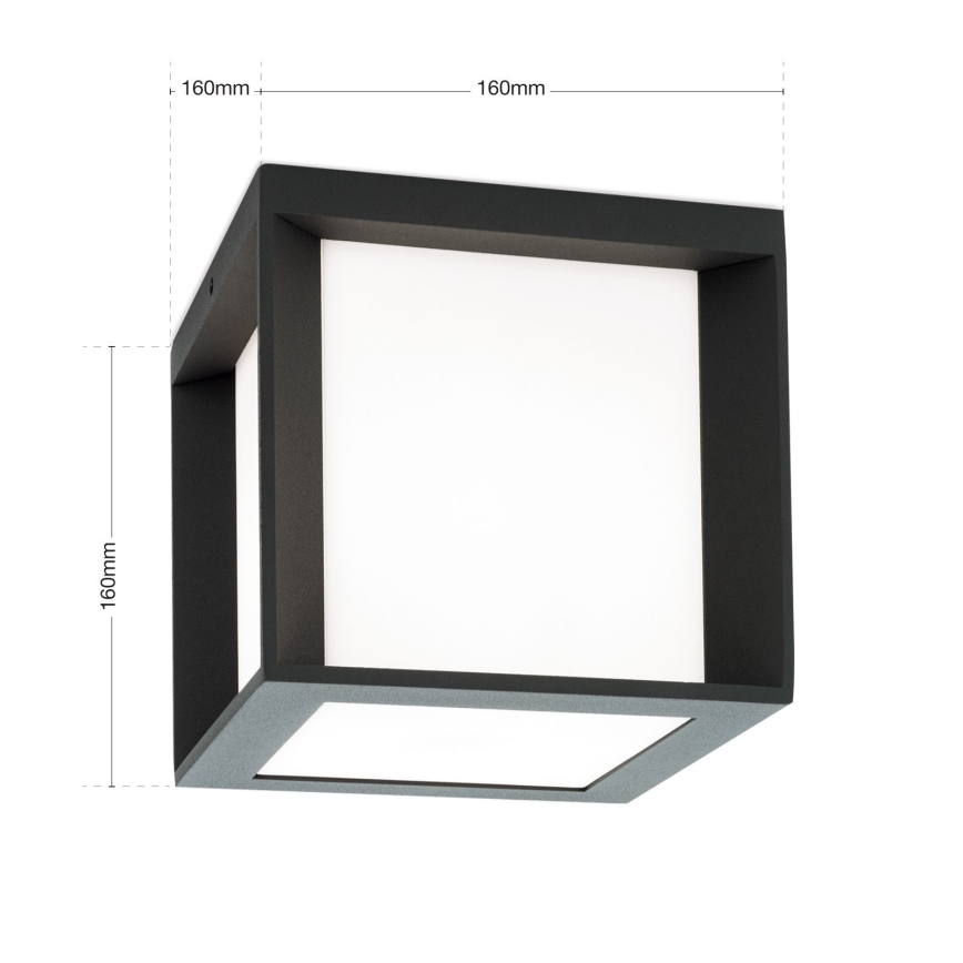 Välisvalgusti HENRY 1xE27/15W/230V 16x16 cm IP44 antratsiit