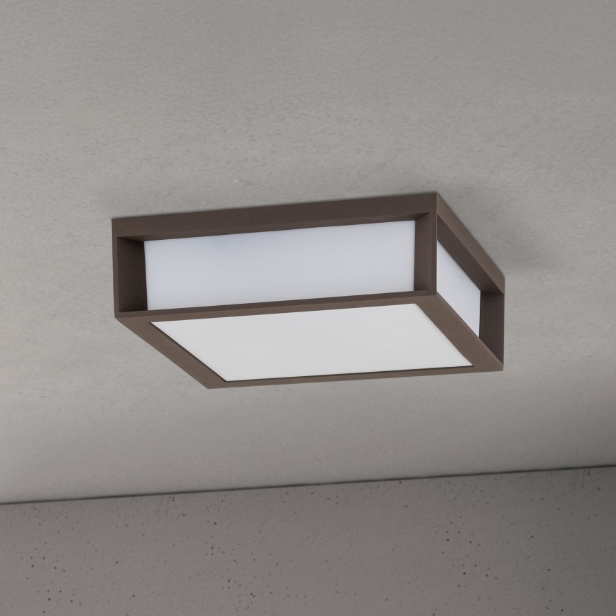 Välisvalgusti HENRY 2xE27/15W/230V 26x26 cm IP44 pruun