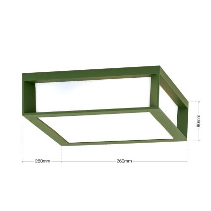 Välisvalgusti HENRY 2xE27/15W/230V 26x26 cm IP44 roheline