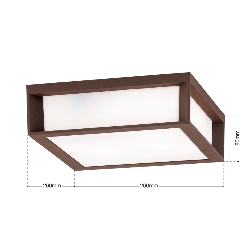 Välisvalgusti HENRY 2xE27/15W/230V IP44 pruun