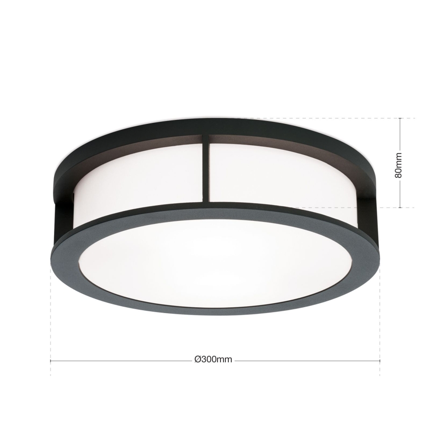 Välisvalgusti HENRY 2xE27/15W/230V, läbimõõt 30 cm, IP44, antratsiit