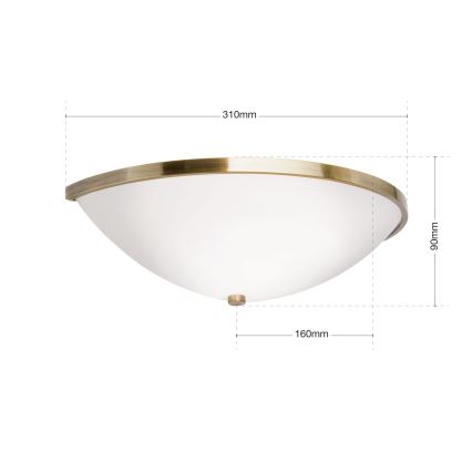 Seinavalgusti AIDA 1xE14/40W/230V pronks/paatina