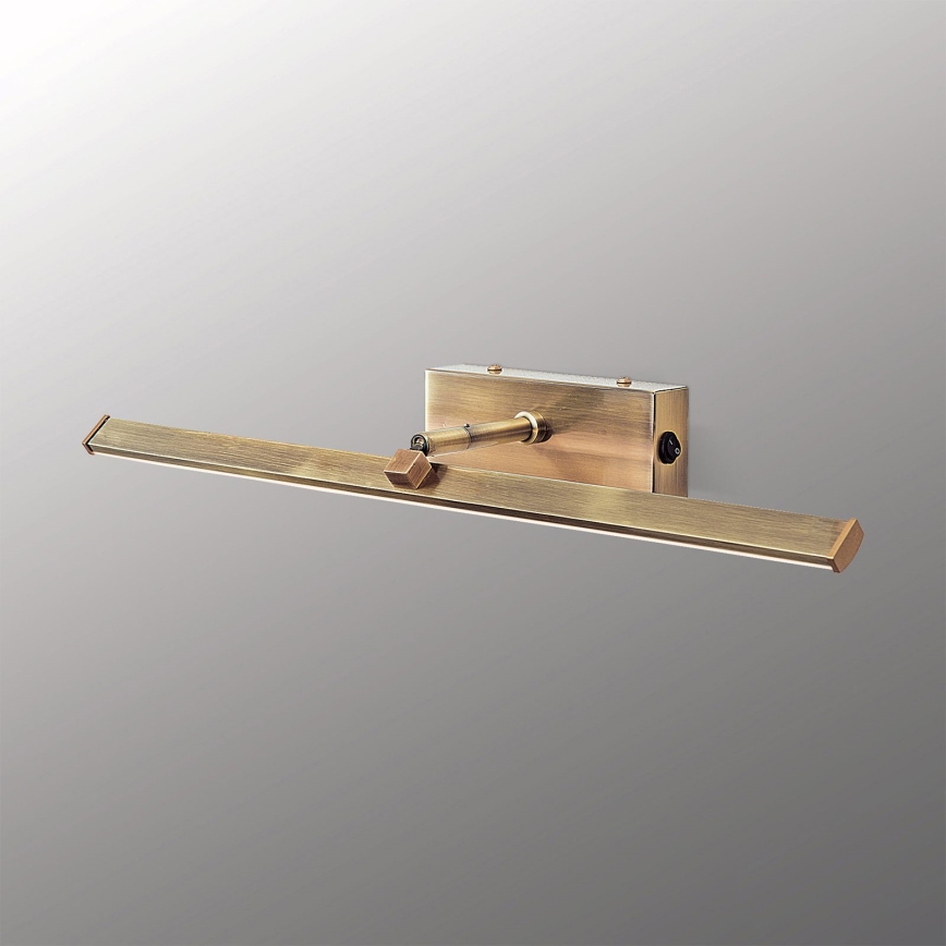 LED Pildivalgusti PUBLIO LED/10W/230V 50 cm kuldne/paatina