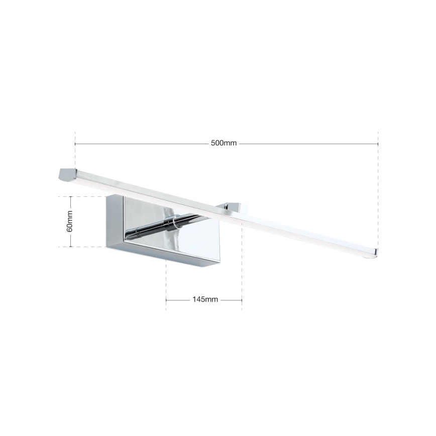 LED Pildivalgusti PUBLIO LED/10W/230V 50 cm läikiv kroom