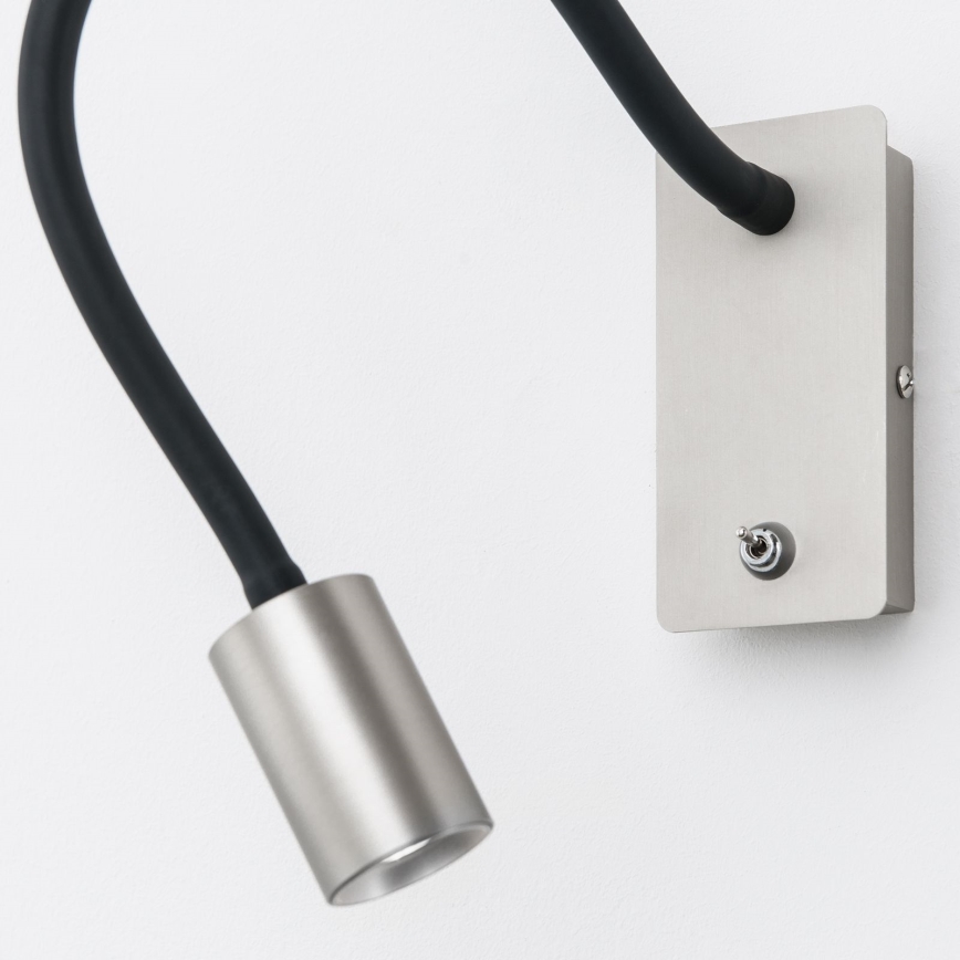 LED Paindlik väike seinalamp KURT LED/5W/230V hõbedane