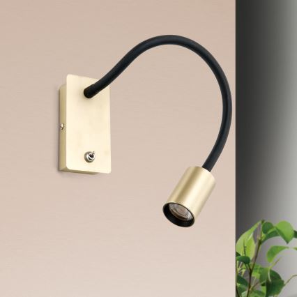 LED Paindlik väike seinalamp KURT LED/5W/230V kuldne