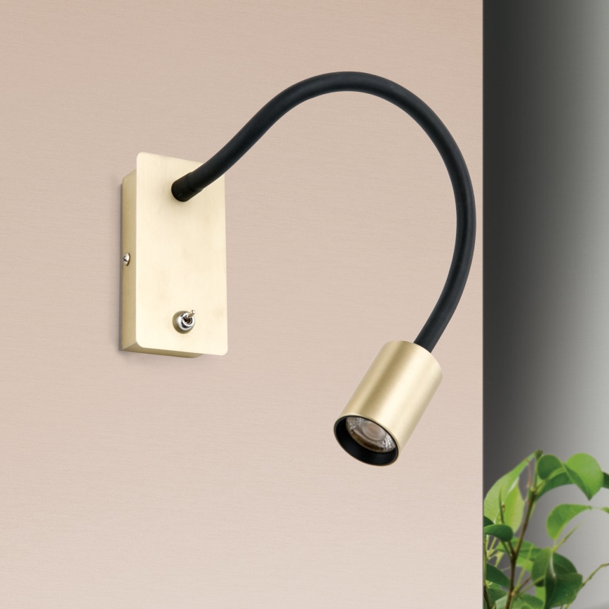 LED Paindlik väike seinalamp KURT LED/5W/230V kuldne