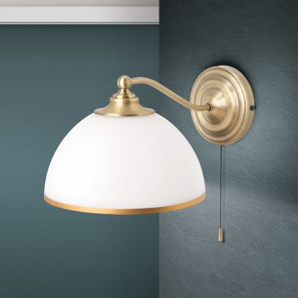 Seinavalgusti OLD LAMP 1xE27/40W/230V valge/messing